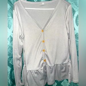 Button down ruffle blouse